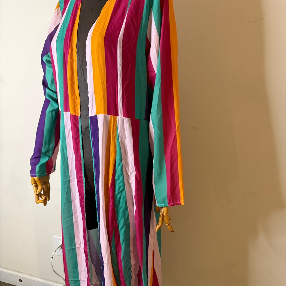 Amazon Multicolor Striped Swim Coverup